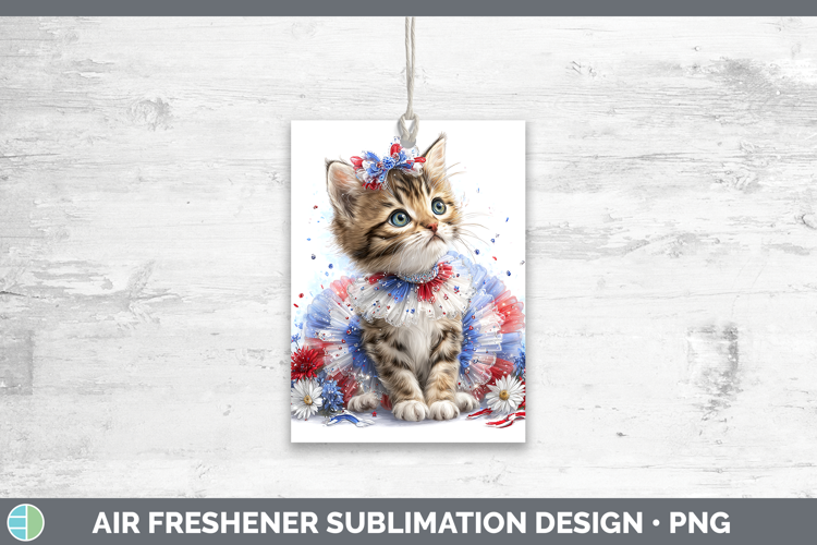 Cats Patriotic Savannah Cat Air Freshener Sublimation Car Fr