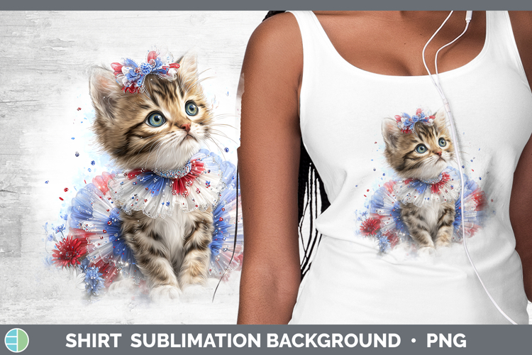 Cats Patriotic Savannah Cat Shirt Sublimation Background Des