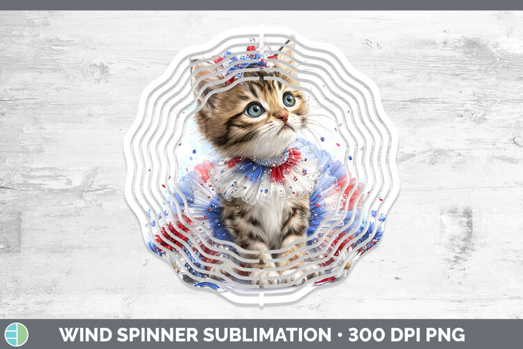 GorgeousCats Patriotic Wind Spinner design.