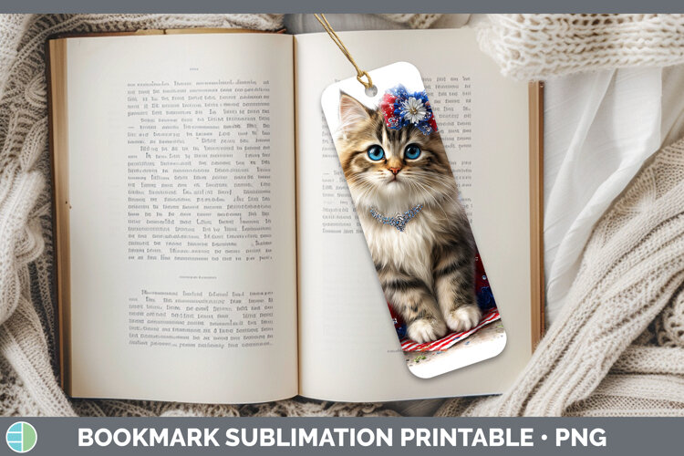GorgeousCats Patriotic Bookmark design.