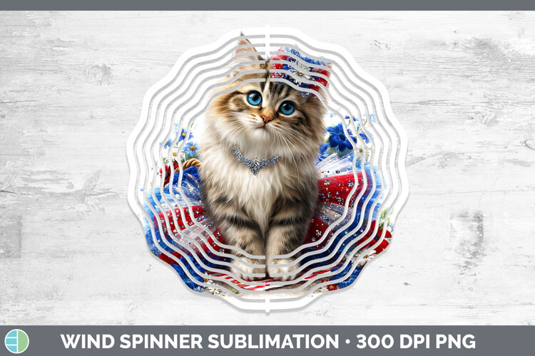 GorgeousCats Patriotic Wind Spinner design.