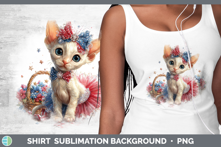 Cats Patriotic Sphynx Cat Shirt Sublimation Background Desig