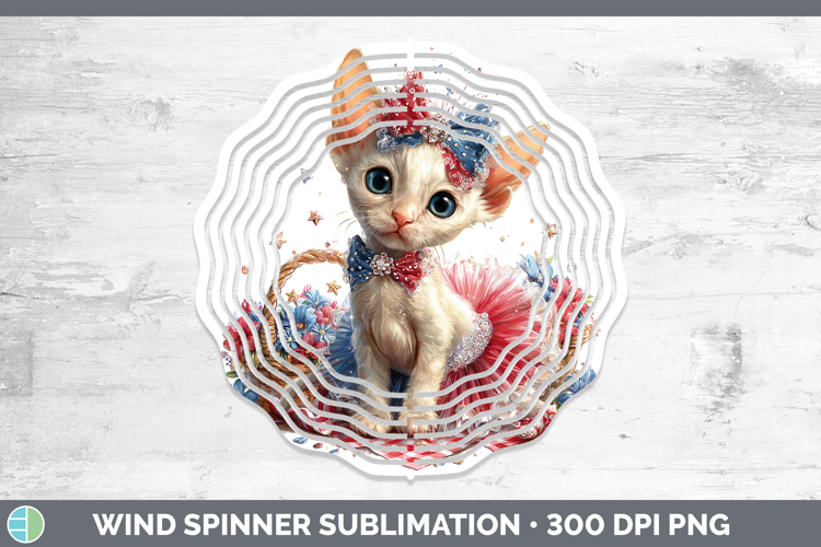 Cats Patriotic Sphynx Cat Wind Spinner Sublimation Spinner D