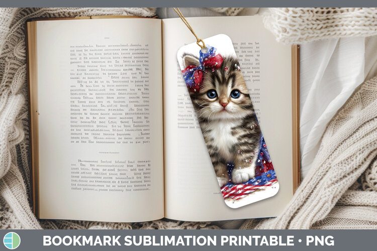 GorgeousCats Patriotic Bookmark design.