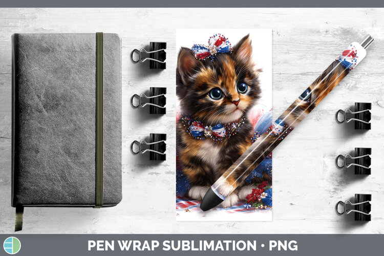 GorgeousCats Patriotic Pen Wrap design.