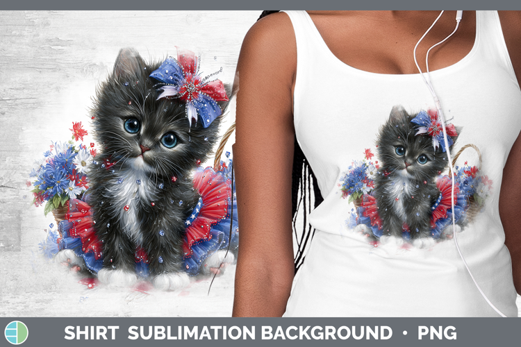 Cats Patriotic Tuxedo Cat Shirt Sublimation Background Desig