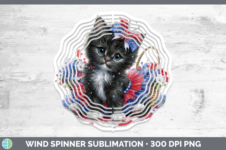GorgeousCats Patriotic Wind Spinner design.