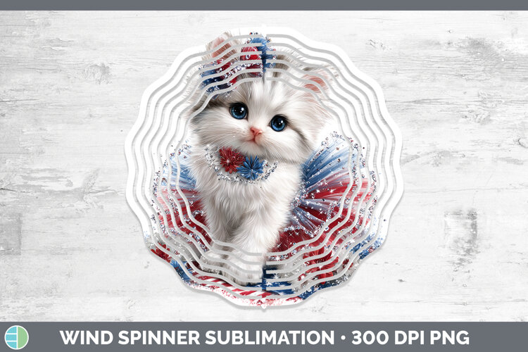 GorgeousCats Patriotic Wind Spinner design.