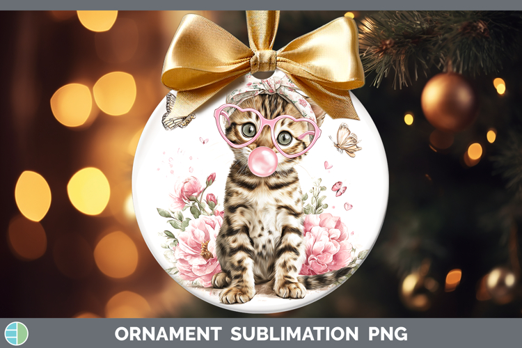 GorgeousCats Pink Bubble Gum Ornament design.