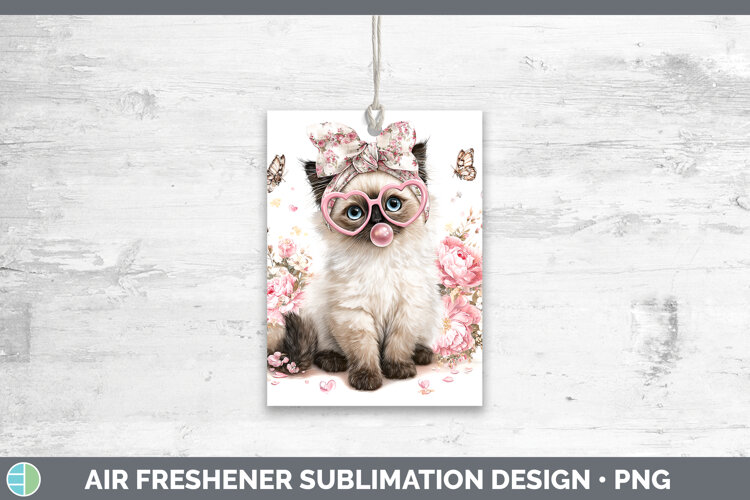 GorgeousCats Pink Bubble Gum Air Freshener design.
