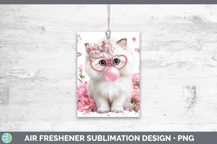 GorgeousCats Pink Bubble Gum Air Freshener design.