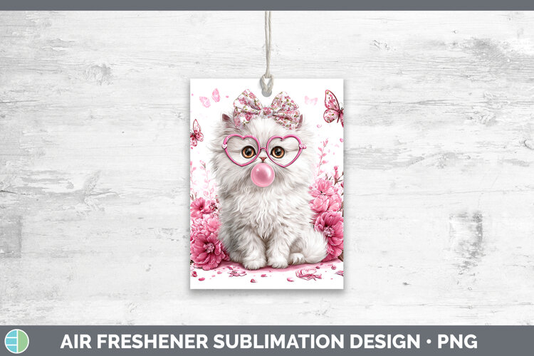 GorgeousCats Pink Bubble Gum Air Freshener design.