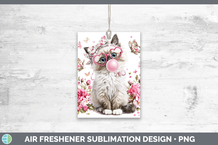 GorgeousCats Pink Bubble Gum Air Freshener design.