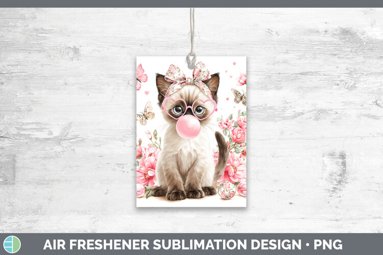GorgeousCats Pink Bubble Gum Air Freshener design.