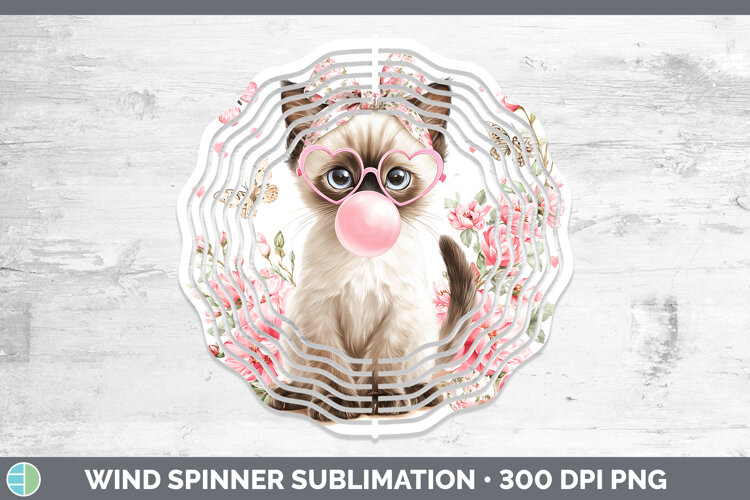 GorgeousCats Pink Bubble Gum Wind Spinner design.