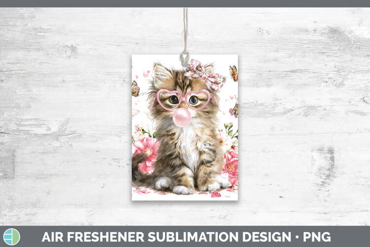 GorgeousCats Pink Bubble Gum Air Freshener design.