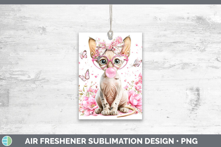 GorgeousCats Pink Bubble Gum Air Freshener design.
