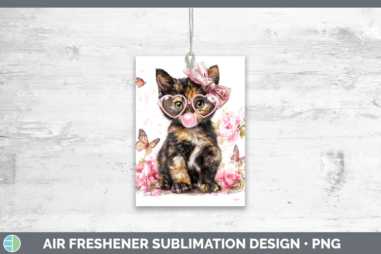 GorgeousCats Pink Bubble Gum Air Freshener design.