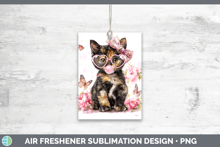 Tortoiseshell Cats Pink Bubble Gum Air Freshener Sublimation