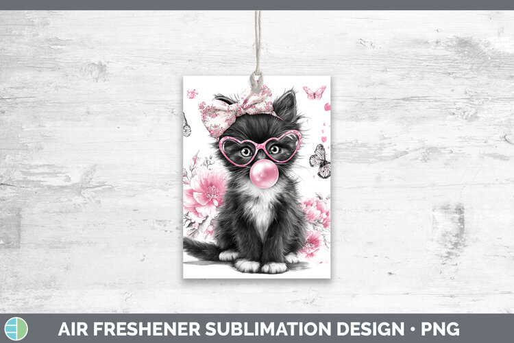 GorgeousCats Pink Bubble Gum Air Freshener design.