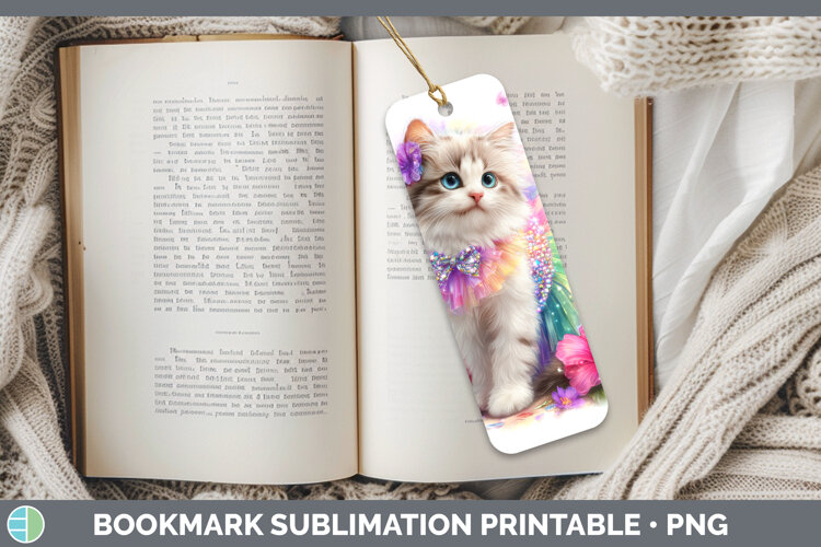 GorgeousCats Rainbow Summer Bookmark design.