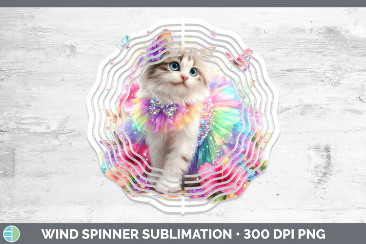 GorgeousCats Rainbow Summer Wind Spinner design.