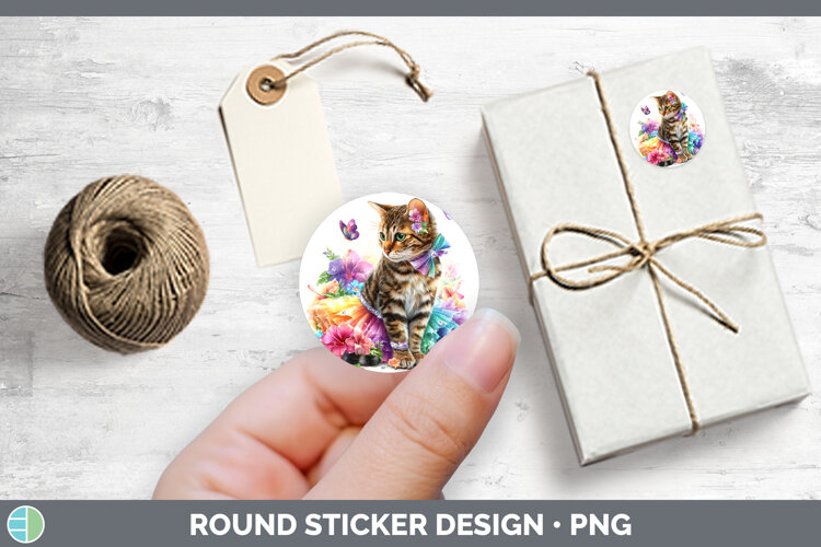GorgeousCats Rainbow Summer Stickers design.