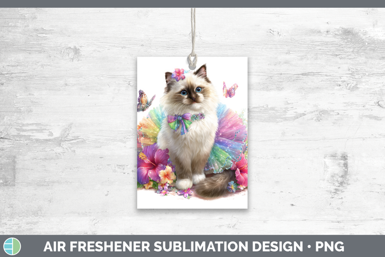 Cats Rainbow Summer Birman Cat Air Freshener Sublimation Car