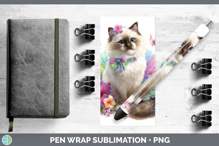GorgeousCats Rainbow Summer Pen Wrap design.