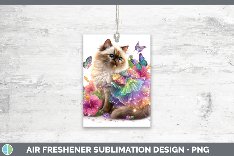 Cats Rainbow Summer Himalayan Cat Air Freshener Sublimation