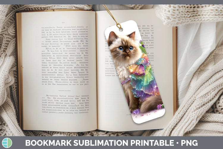Cats Rainbow Summer Himalayan Cat Bookmark Sublimation Print