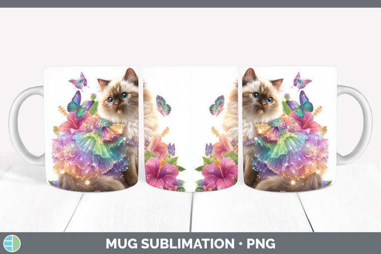GorgeousCats Rainbow Summer Mug Wrap design.