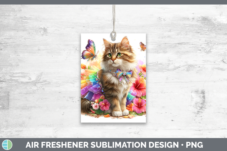 Cats Rainbow Summer Norwegian Forest Cat Air Freshener Subli