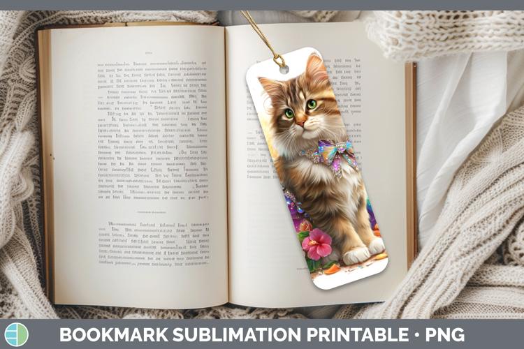 Cats Rainbow Summer Norwegian Forest Cat Bookmark Sublimatio