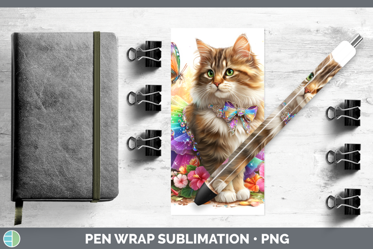 Cats Rainbow Summer Norwegian Forest Cat Pen Wrap Sublimatio