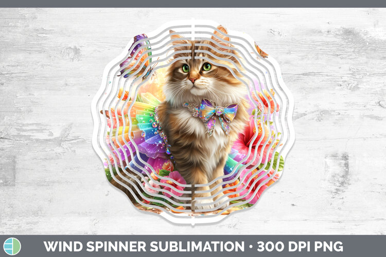 GorgeousCats Rainbow Summer Wind Spinner design.