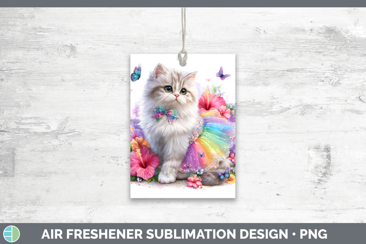 Cats Rainbow Summer Persian Cat Air Freshener Sublimation Ca