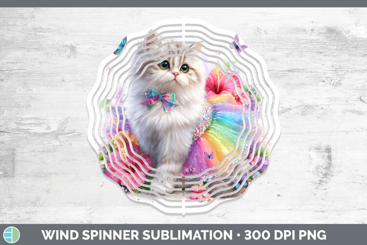 GorgeousCats Rainbow Summer Wind Spinner design.