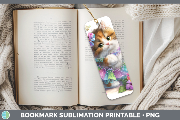 Cats Rainbow Summer Ragdoll Cat Bookmark Sublimation Printab