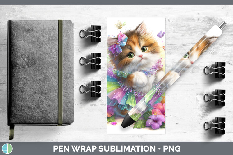 GorgeousCats Rainbow Summer Pen Wrap design.