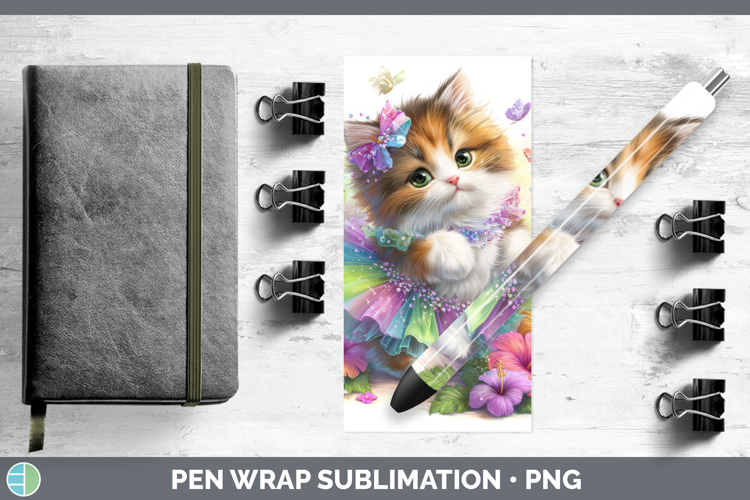 Cats Rainbow Summer Ragdoll Cat Pen Wrap Sublimation Pen Des