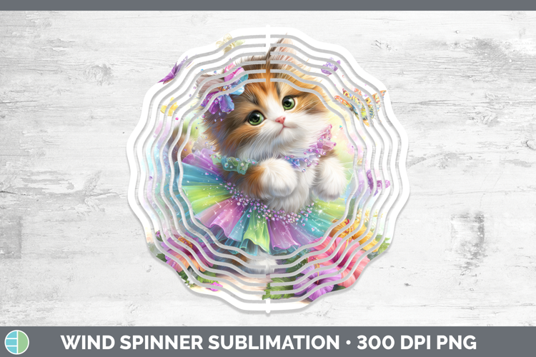 Cats Rainbow Summer Ragdoll Cat Wind Spinner Sublimation Spi