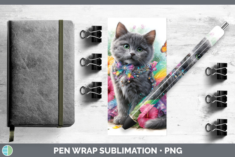 GorgeousCats Rainbow Summer Pen Wrap design.