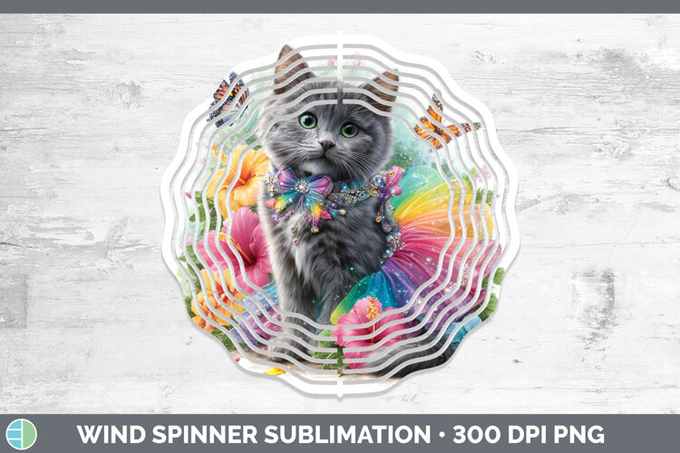 GorgeousCats Rainbow Summer Wind Spinner design.