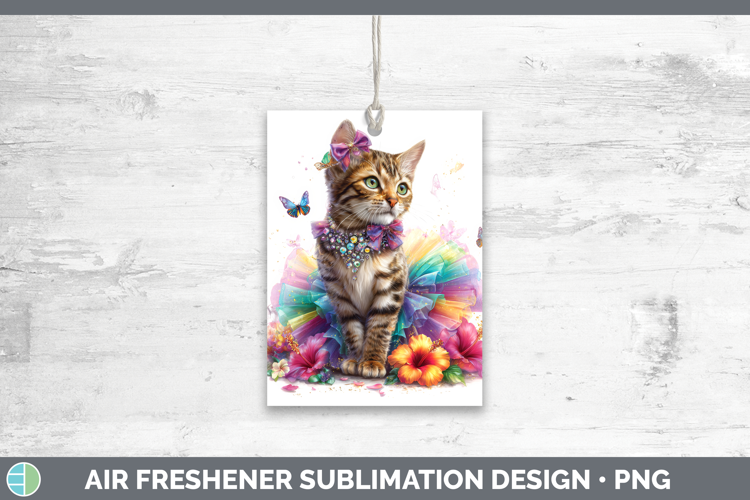 Cats Rainbow Summer Savannah Cat Air Freshener Sublimation C