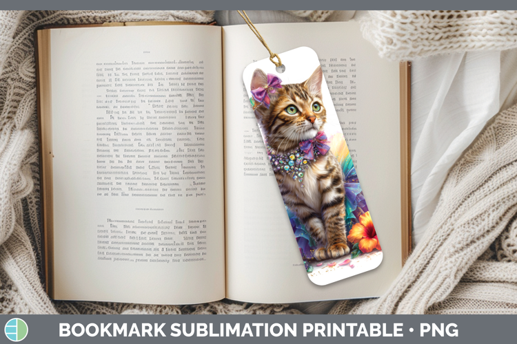 Cats Rainbow Summer Savannah Cat Bookmark Sublimation Printa