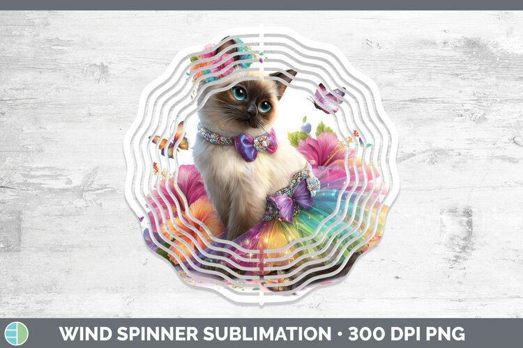 GorgeousCats Rainbow Summer Wind Spinner design.