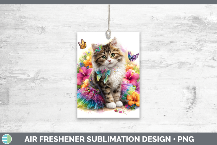 Cats Rainbow Summer Siberian Cat Air Freshener Sublimation C