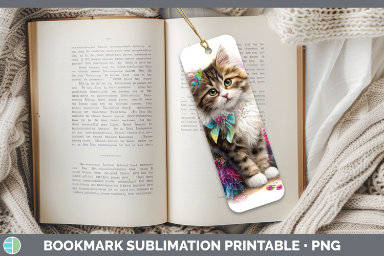 Cats Rainbow Summer Siberian Cat Bookmark Sublimation Printa