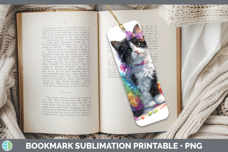 Cats Rainbow Summer Tortoiseshell Cat Bookmark Sublimation P